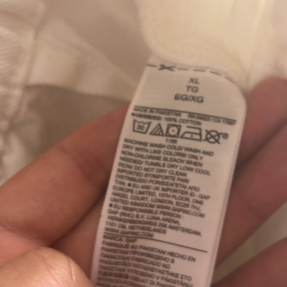 GAP High Rise Pull-On Wide-Leg Utility Jeans SZ: XL/ WHITE - Picture 13 of 15